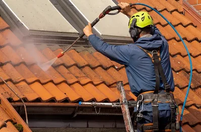 Démoussage et hydrofuge de toiture à Montmelard
